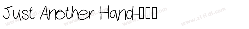 Just Another Hand字体转换